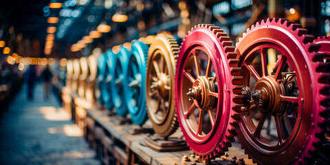 Production of mechanical components and mechanisms at the factory. A feeling of nostalgia for...