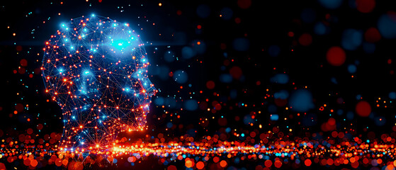 Artificial General Intelligence (AGI), also known as Strong AI refers to a type of Artificial Intelligence that has the Ability to Understand Learn and Apply its Intelligence Symbol Image Background