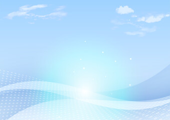 空と抽象ウェーブイメージ