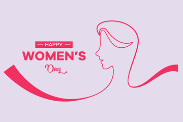 International Women's Day concept. Colored flat vector illustration isolated.