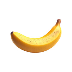 Banana Bunch and one banana isolated on a transparent background Ai generative.
