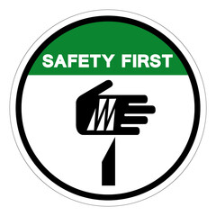 Safety First  Sharp Point Symbol Sign, Vector Illustration, Isolate On White Background Label .EPS10