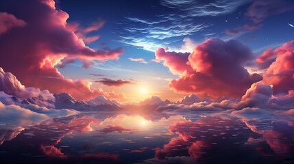 sunset in the clouds