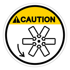 Caution Rotating Fan Blade Symbol Sign, Vector Illustration, Isolate On White Background Label .EPS10