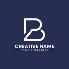 Abstract PB letter mark line art Logo template, vector file eps, text and colors are editable