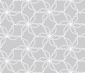 Floral ornamental pattern. Flowers and leaves background in medieval european style. Seamless flourish  Lace nature decor.