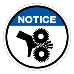 Notice Cutting of Fingers Rotating Blades Symbol Sign, Vector Illustration, Isolate On White Background Label .EPS10