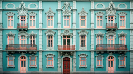 Facade of a patterned building