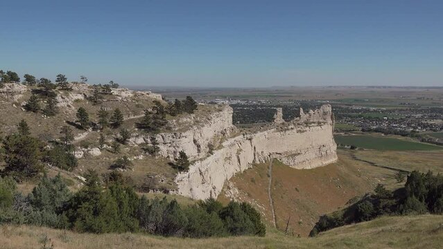 Rock formations at Scotts Bluff, Gering, Nebraska, USA