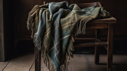 Rustic and Charming Handmade Throw Blanket, A Cozy and Artisanal Home Accent