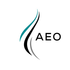 AEO Letter logo design template vector. AEO Business abstract connection vector logo. AEO icon circle logotype.
