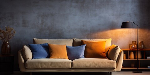 Closeup Image Showcasing Tactile Details of Gray Sofa, A Modern and Sensory Furniture Feature