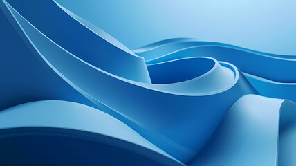 Vibrant Blue Abstract Background with 3D Render Detailing
