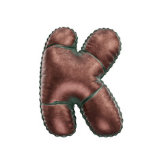 Copper balloon letter K
