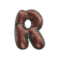 Copper balloon letter R