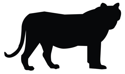 design elements of tiger vector illustrations,tiger vector art illustration cartoon tiger jump design.logo mascot tiger black and white illustration