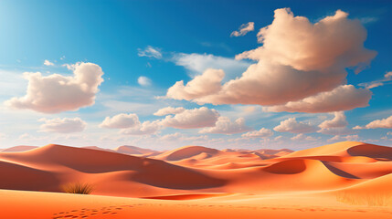 Fototapeta na wymiar desert landscape with clouds
