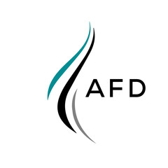 AFD Letter logo design template vector. AFD Business abstract connection vector logo. AFD icon circle logotype.
