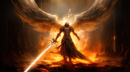 angel with sword