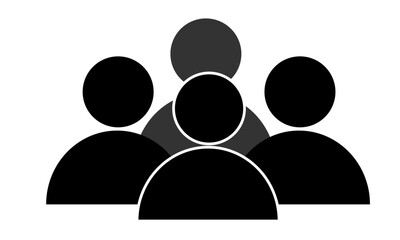 人物ピクトグラム　グループ集団　アイコン　シルエット