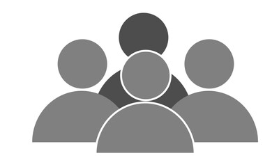 人物ピクトグラム　グループ集団　アイコン　シルエット