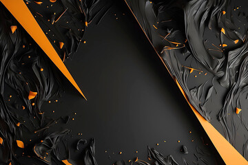 black and orange background with space in the middle to put a sentence - obrazy, fototapety, plakaty