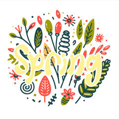 Spring illustration element png