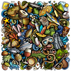 Fototapeta premium Australia doodle illustration