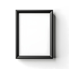  Black wooden square picture frame. Copy Space