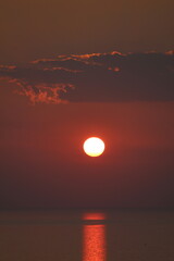 sunset over the sea