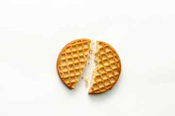 whole wheat biscuits isolated on white background. wheatable biscuits.