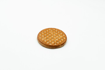 whole wheat biscuits isolated on white background. wheatable biscuits.