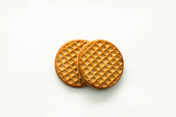 whole wheat biscuits isolated on white background. wheatable biscuits.