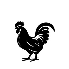 chicken silhouettes vector set