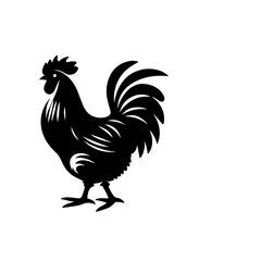 chicken silhouettes vector set