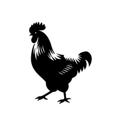 chicken silhouettes vector set