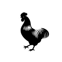 chicken silhouettes vector set