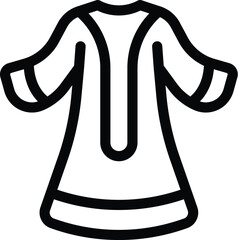 Dress modern everyday icon outline vector. Eastern various. Ladylike slender