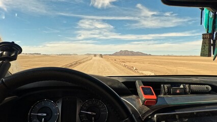car in the desert, born to travel
