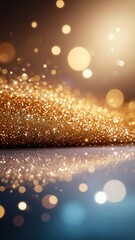 Abstract of christmas and bokeh light with glitter background.  generative, ai.