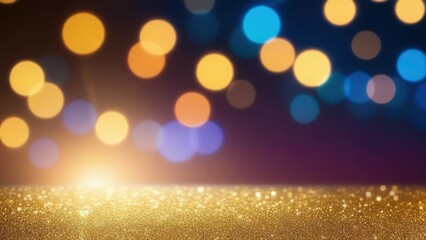 Abstract of christmas and bokeh light with glitter background.  generative, ai.