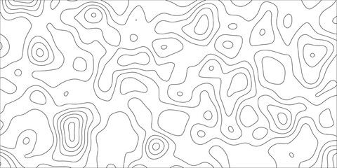 Contour map background. Geography scheme and terrain. Topography grid map. Stylized topographic contour map. Geographic line mountain relief. Abstract lines or wavy backdrop background.