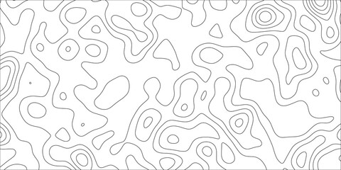 Contour map background. Geography scheme and terrain. Topography grid map. Stylized topographic contour map. Geographic line mountain relief. Abstract lines or wavy backdrop background.