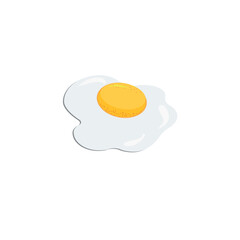vector fried egg simple design.