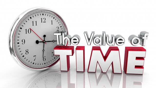 The Value of Time Clock Efficient Productive Work Save Effort Money 3d Animation