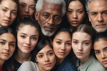 A group of diverse faces