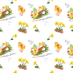 Jointless pattern of Easter Theme