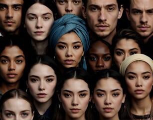 Fototapeta premium A group of diverse faces