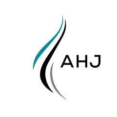 AHJ Letter logo design template vector. AHJ Business abstract connection vector logo. AHJ icon circle logotype.
