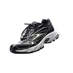 Athletic shoe alone against transparent background